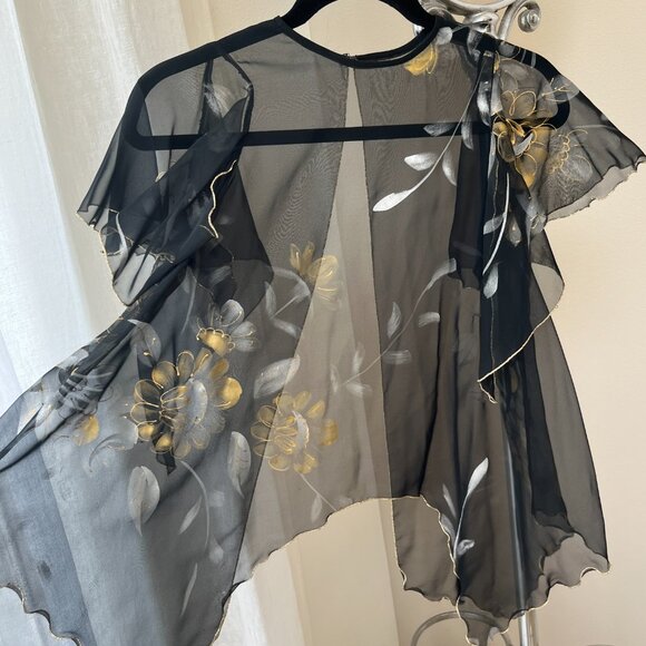 Vintage Sheer Over dress wrap - Picture 3 of 10